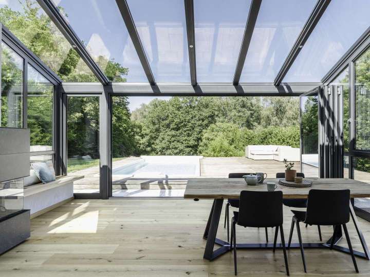 SDL Akzent Plus Wintergarten mit Ecoline Glas-Faltwand 